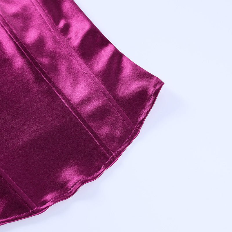 Grazella - Luxe Strapless Satijnlook Corset Top