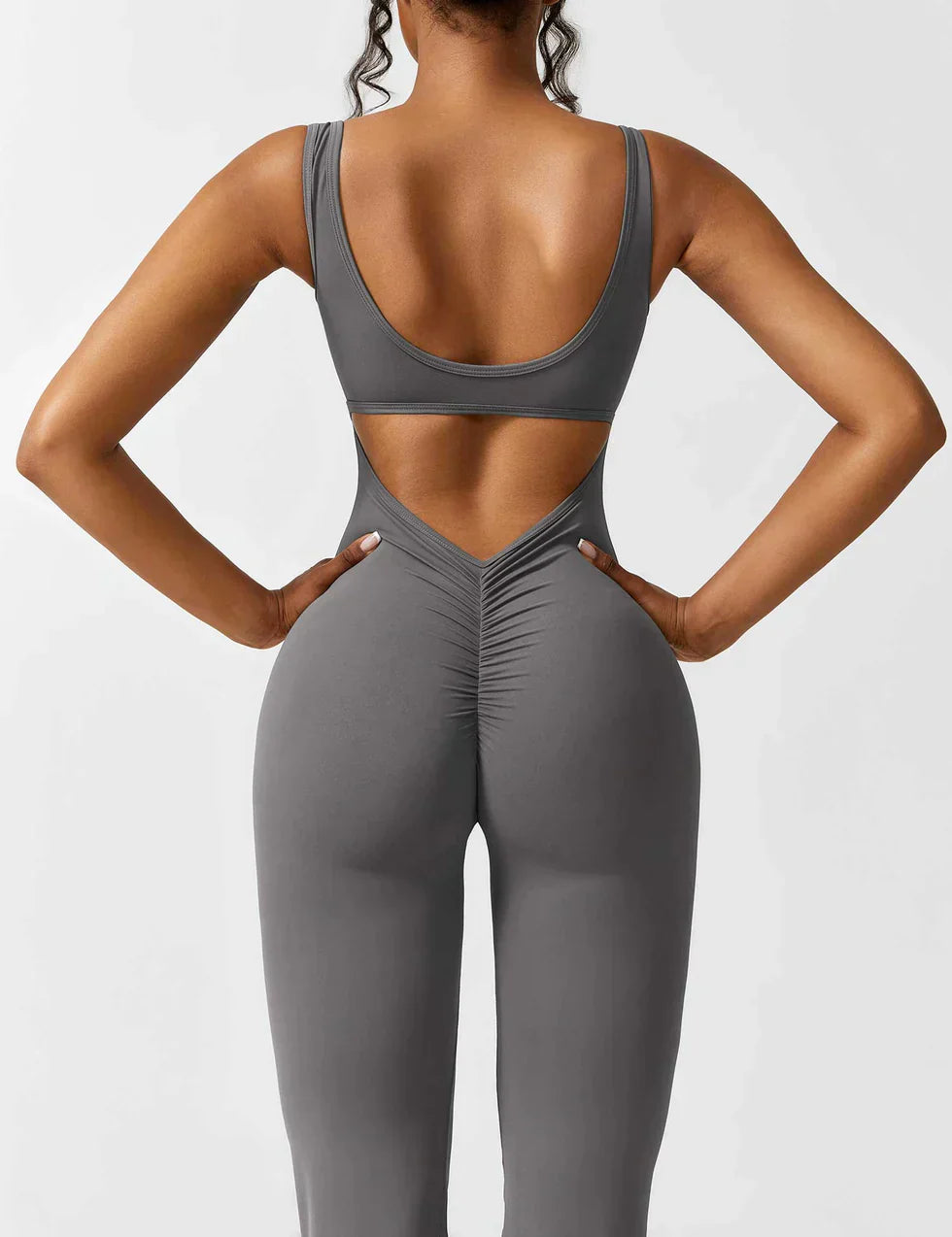 Elena | Flared V-Back Jumpsuit