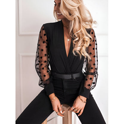 Catarina - Elegante Diepe V-Blouse
