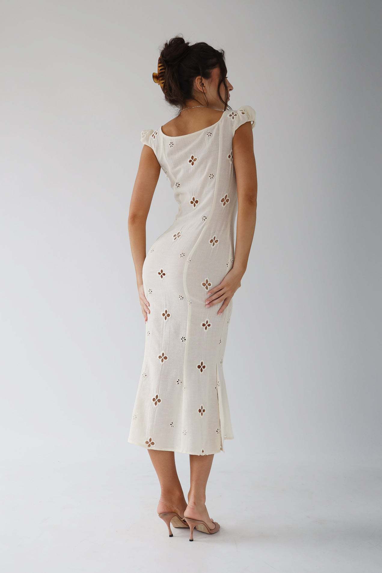 Ilsa | Vintage Embroidered Mid Dress for Women