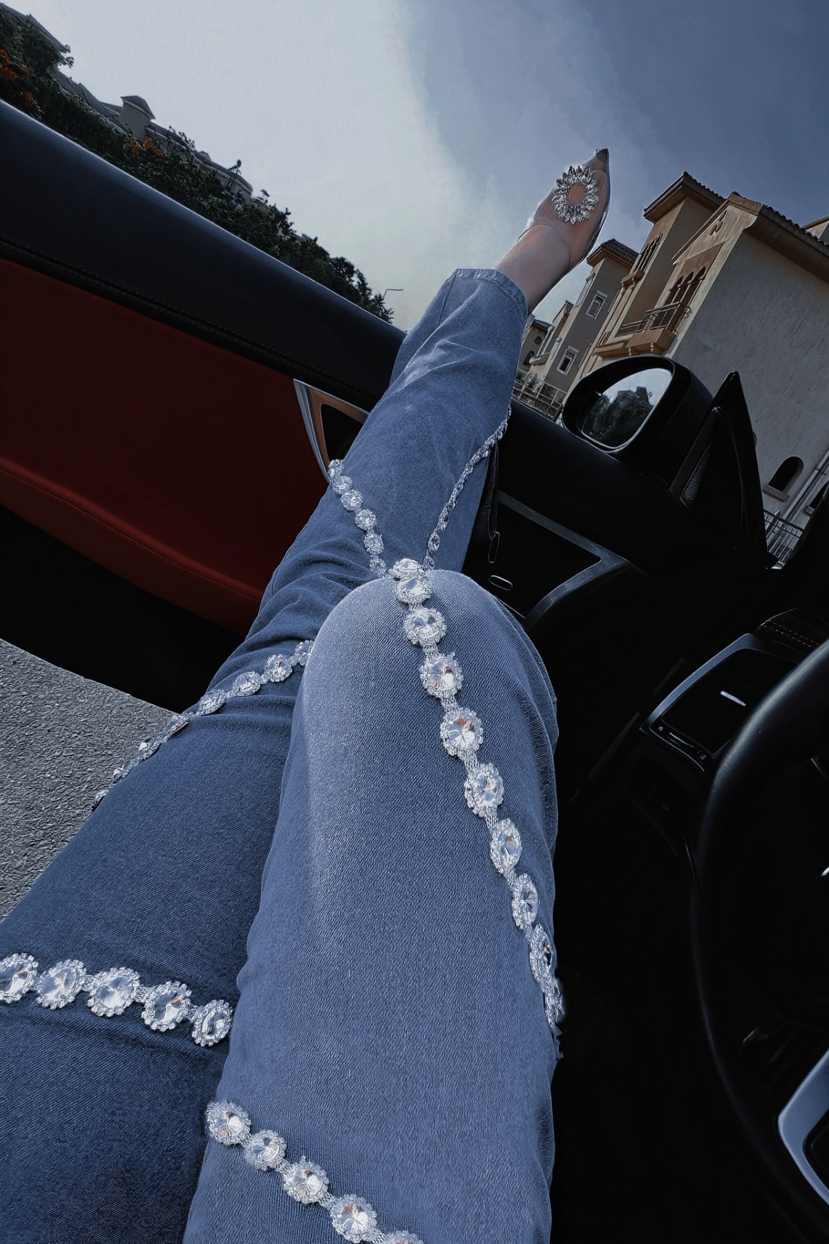 Bagheera Rhinestone Stripe Jeans