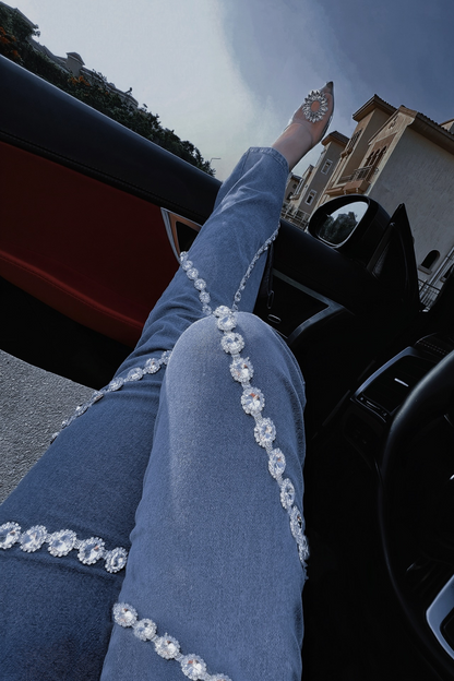 Bagheera Rhinestone Stripe Jeans