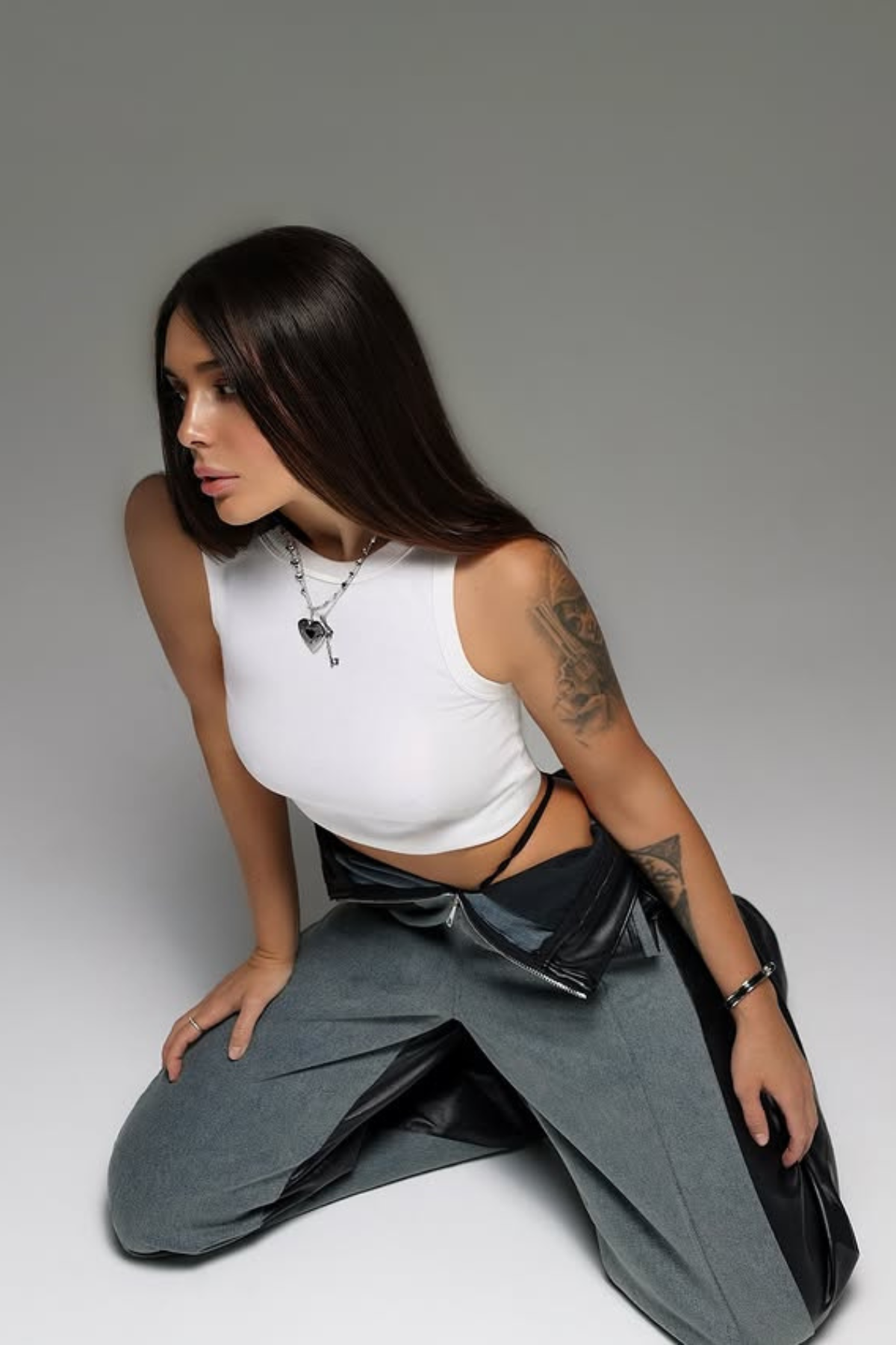 Evelynn Leather Jeans