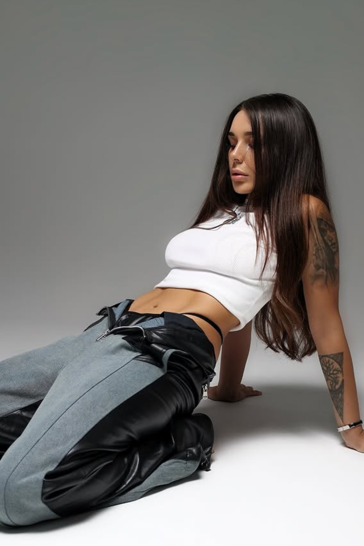 Evelynn Leather Jeans