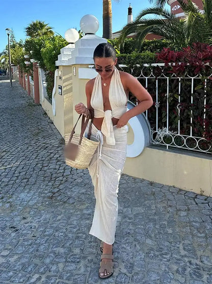 Heloisa - Knooptop en Rok Set