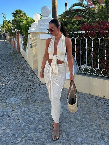Heloisa - Knooptop en Rok Set