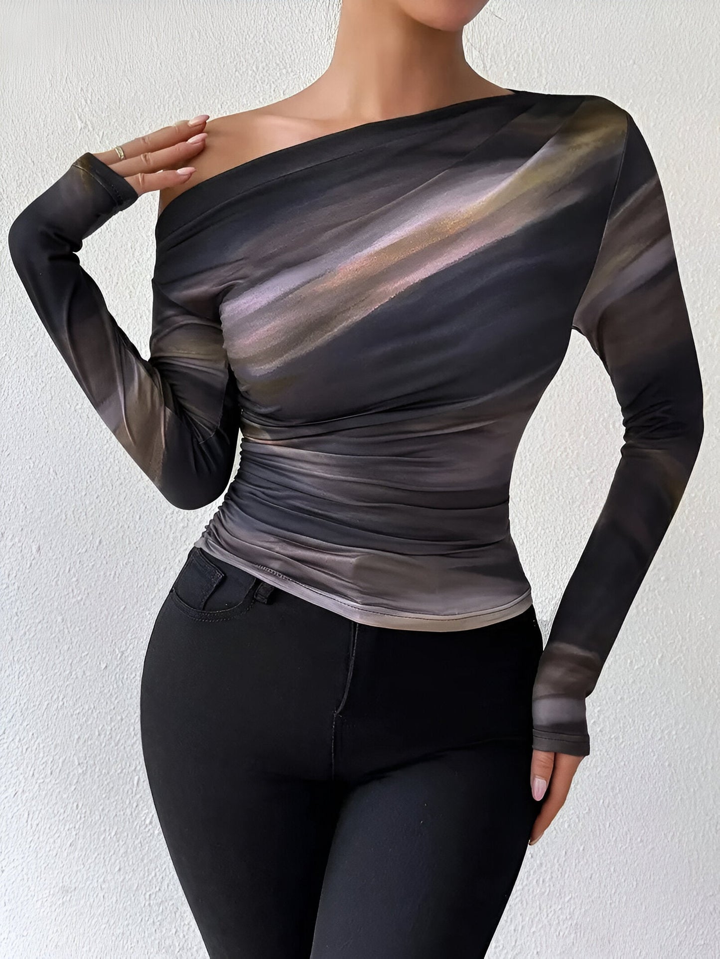 Ciska - Elegant Casual T-shirt met Lange Mouwen