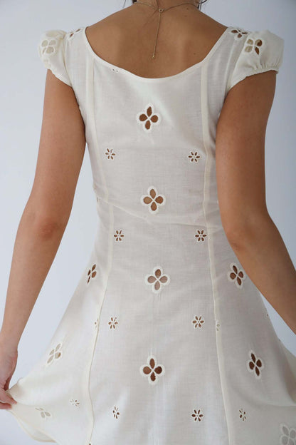 Ilsa | Vintage Embroidered Mid Dress for Women