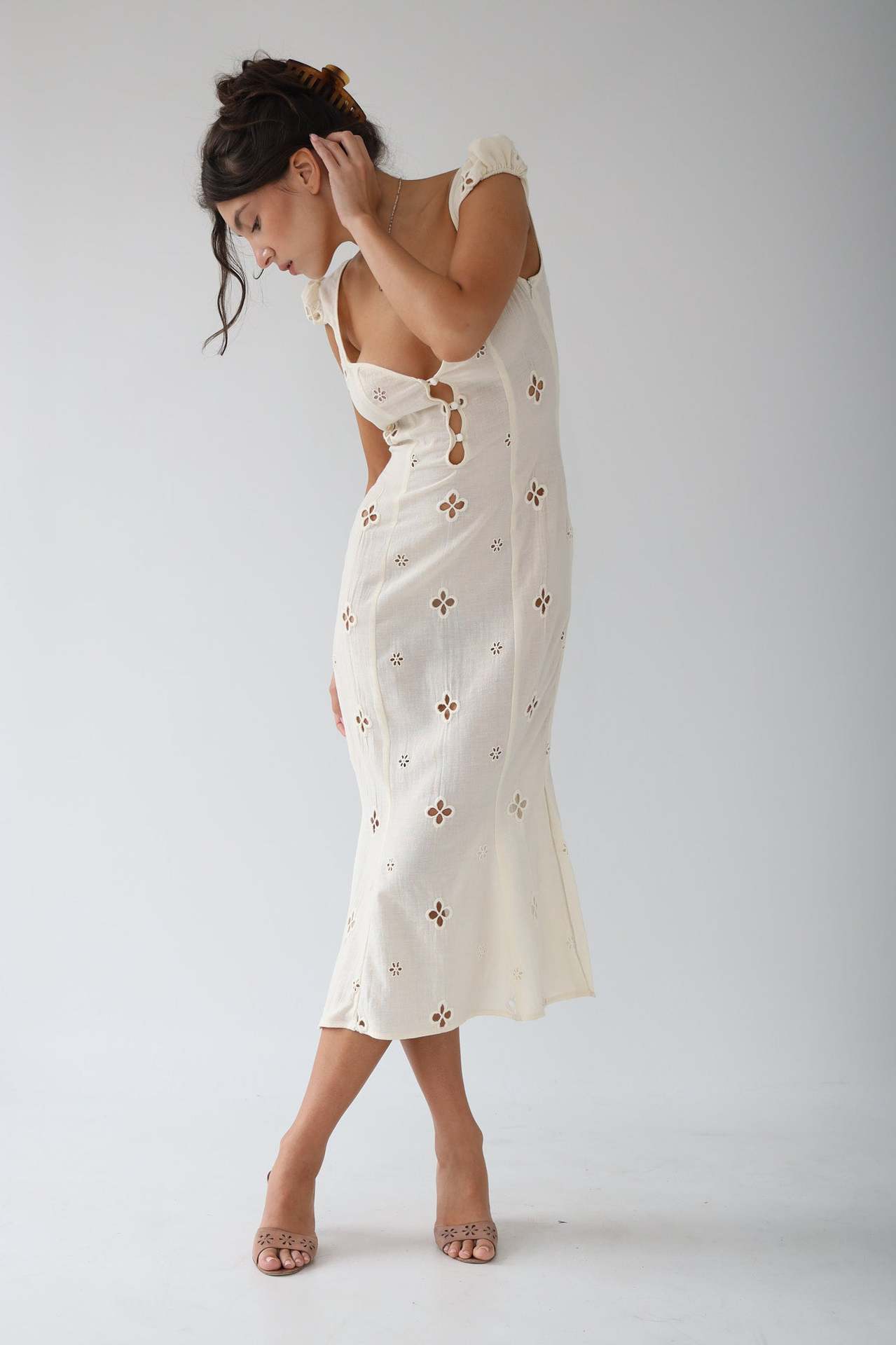 Ilsa | Vintage Embroidered Mid Dress for Women